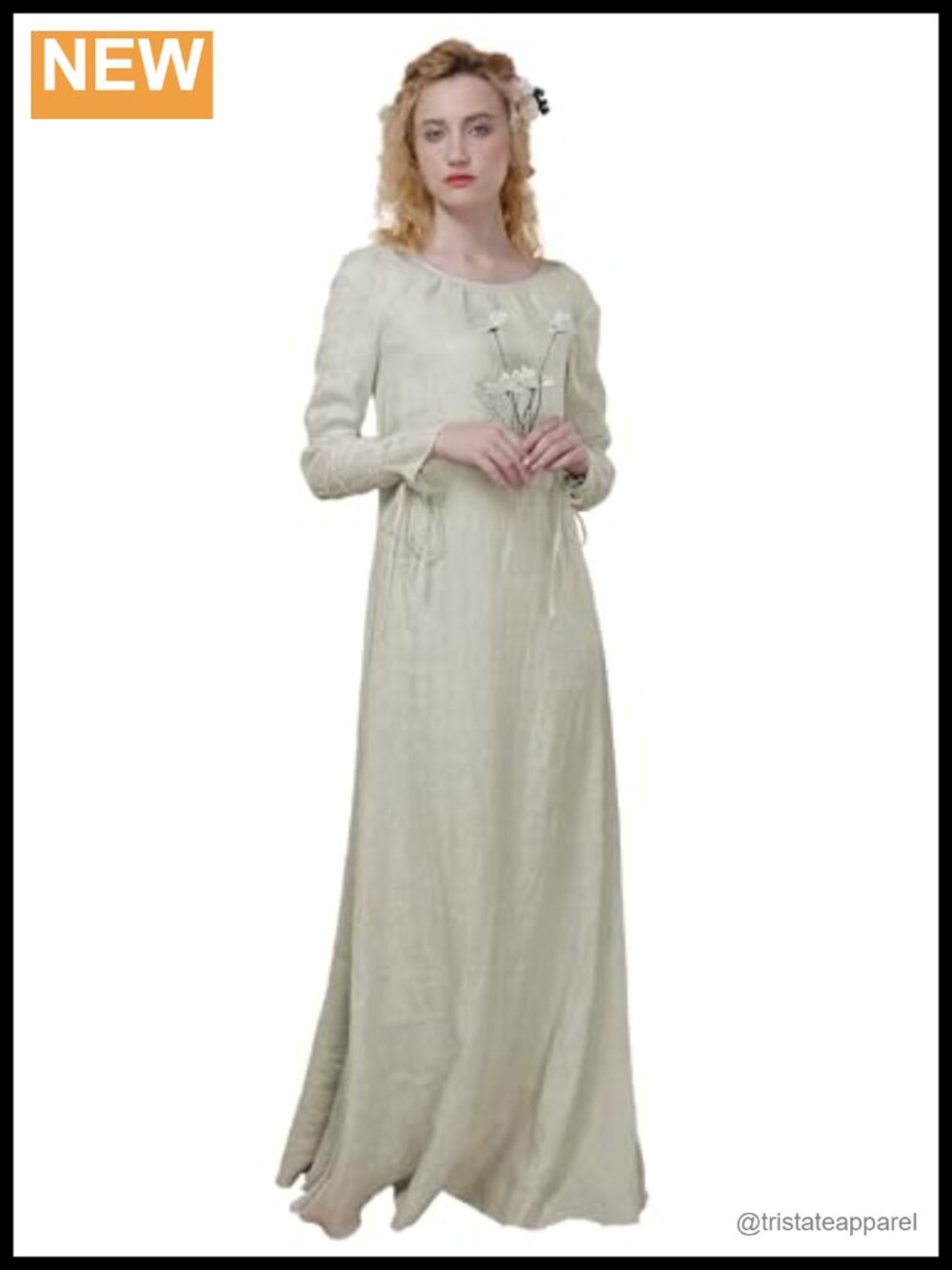 Renaissance Medieval Chemise Costume Ruffled Collar Handmade Dress